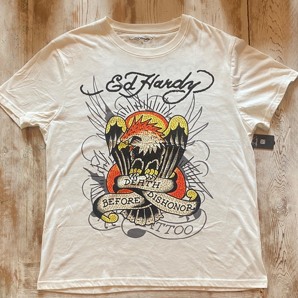 DBD EAGLE MENS RHINESTONE SS TEE
